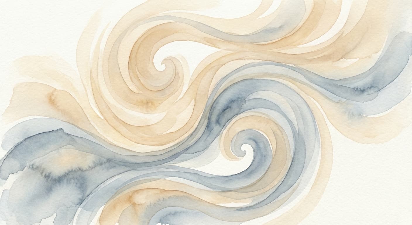 Harmonie und Ausgleich — Aquarell-Illustration